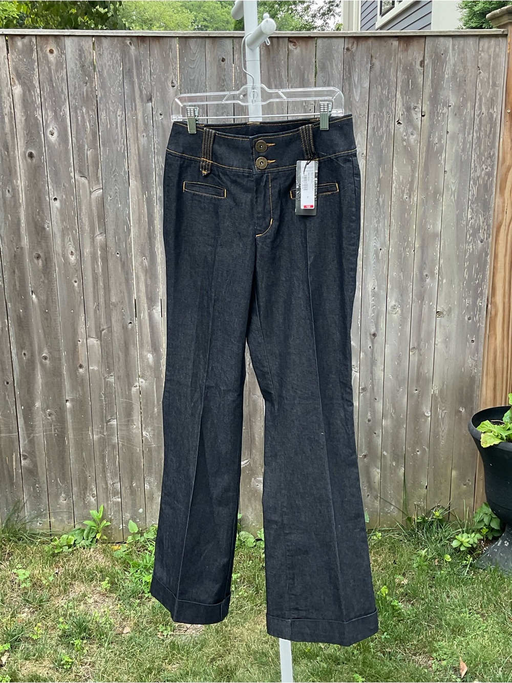 Bisou Bisou Dark Gray Straight Leg Jeans NWT